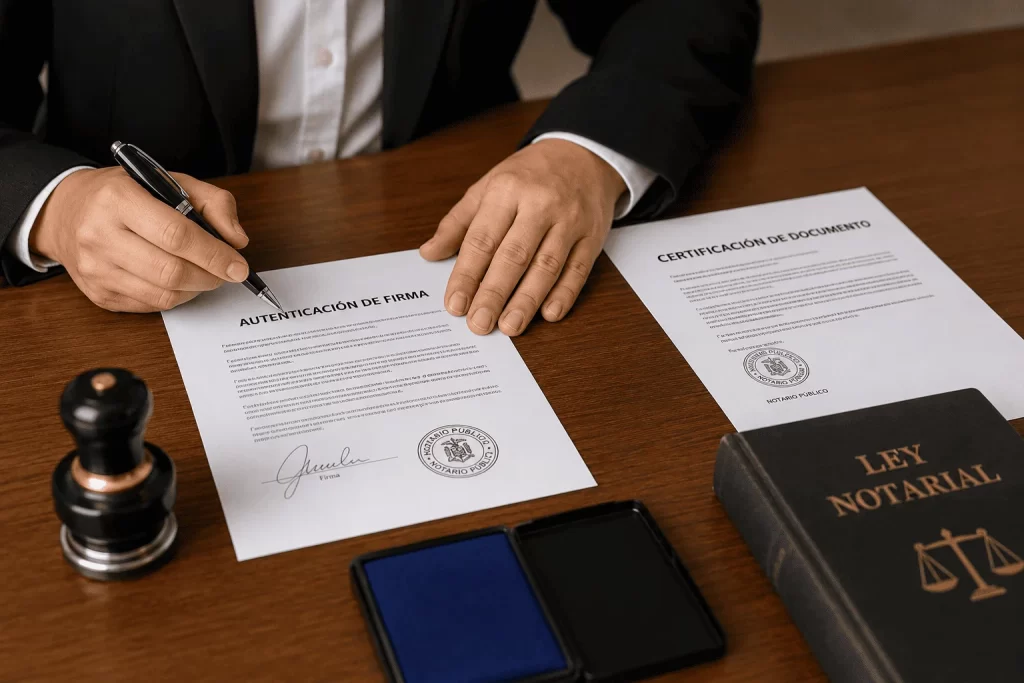 certificación y autenticación de firmas